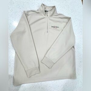 Buffalo Trace Bourbon Men’s Cream quarter Zip Pullover size XL NWOT